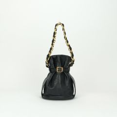 シャネル CHANEL バッグ ショルダーバッグ ラムスキン ブラック 黒 ゴールド金具 巾着 チェーンショルダーバッグ ココマーク