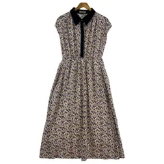 美品 NATURAL COUTURE ナチュラルクチュール タグ付き 花柄 ロングワンピース sizeF/アイボリー×パープル