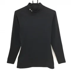 【美品】アンダーアーマー ハイネックインナーシャツ 黒 裏微起毛  レディース LG ゴルフウェア UNDER ARMOUR