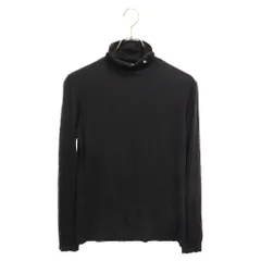 RAF SIMONS (ラフシモンズ) 23SS タートルネック カットソー ワンポイント ロゴ 長袖Tシャツ ブラックのサムネイル