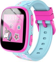 AstraMinds キッズ スマートウォッチ 女の子 男の子 1.54 インチ タッチスクリーン キッズ用スマートウォッチ 15種類のパズル ゲーム カメラ付き オーディオブック 音楽プレーヤー付き 3～12 歳のお子様へのギフト ブルー  子供用腕時計