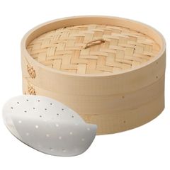竹セイロ 本体・蓋 セット 18cm 業務用 せいろ蒸し器_FH85018-11(竹18・1-1)