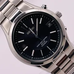 （T248）希少！［渡辺力 デザイン】良品 稼動品 SEIKO セイコー 電波ソーラー SBTM113 7B42-0AN0 人気 時計 メンズ ユニセックス