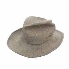 カシラ CA4LA タグ付き 中折れハット 帽子 グリッター ラメ 光沢 グレー M /FFのサムネイル