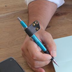 ペンホルダー 単品 T-75【グレー】1本挿しタイプ ※ネックストラップは別売 直径13mm迄対応 ボールペンホルダー