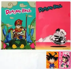 【中古】クリアファイル 孫悟空(少年)/孫悟飯＆チチ クリアファイルセット 「一番くじ ドラゴンボールワールド」 G賞
