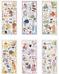 シール スタイル ルック ステッカー miw_82307_82312set_全6柄セット STYLE look sticker シートシール ステッカー mindwave ステッカー マインドウェイブシール 可愛いシール おしゃれシール おすすめシール