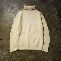 ANDERSEN-ANDERSEN  NAVY TURTLENECK L アンデルセンアンデルセン ネイビー タートルネック ニットセーター アイボリー