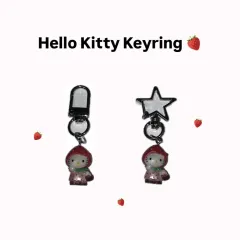 y2k いちご ハローキティ キーリング ヴィンテージ バッグチャーム バッグ 日記 キー ホルダー