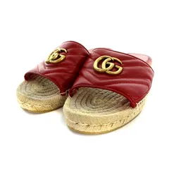 美品GUCCIグッチボルドーサンダルミュールボルドー赤37 1/2