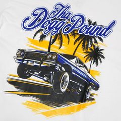 DEATH ROW RECORDS × THA DOGG POUND DPG LOWRIDER Tシャツ【WHITE】 (デスロウレコード DPG ザドッグパウンド SNOOP DOGG スヌープドッグ DAZ KURUPT ロゴ 半袖 ショートスリーブ)