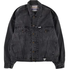 古着 90年代 ゲス Guess BY GEORGES MARCIANO ブラック デニムジャケット Gジャン USA製 メンズL相当 ヴィンテージ/eaa577920