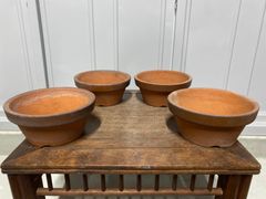 植木鉢　素焼き　5号　4点セット　小品盆栽　観葉植物　多肉植物　山野草　サボテン　花　雑木　松盆栽　松柏　盆栽　ガーデニング　盆栽鉢