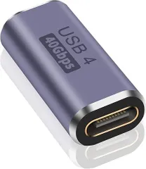 【在庫処分】Poyiccot USB Type C メス メス 中継アダプタ、40Gbps USB -C 中継コネクタ、USB C 延長コネクタ【100 W/3A急速充電 USB3.1 PD対応 8K / 60Hz 】Type-c 延長アダプタ 雷電