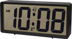 【特価】 誠時 置き時計 大画面液晶、目覚まし時計、デジタル置き ェイド LC 008BK ブラック 11×20×6cm 1604