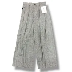 参考上代133100円 未使用品 HED MAYNER 24AW TECNICAL WOOL PANTS テクニカルウールパンツ スラックス トラウザー ヘドメイナー HMMY30002A HY073 ブラック×ホワイト グレンチェックのサムネイル