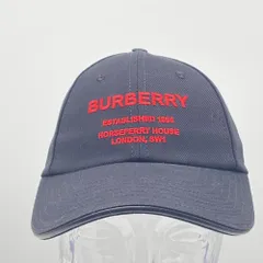 【中古】BURBERRY LONDON ENGLAND ホースフェリー ベースボールキャップ サイズS ブラック レッド 8043040 バーバリー[17]のサムネイル