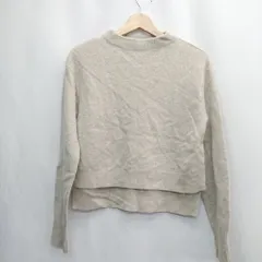 ◇ ⊇ UNITED ARROWS ユナイテッドアローズ ウール100% 長袖 ニット サイズ表記なし サンドベージュ系 レディース E  【1503060003336】