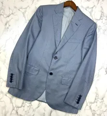 専用ページ【中古】Brioni ブリオーニ ｼﾞｬｹｯﾄ 千鳥格子 メンズ衣類 ジャケット 春夏 ｼﾙｸ100％ ギンガムチェック ﾗｲﾄﾌﾞﾙｰ テーラードジャケット 46  Blue 54361 used:ABのサムネイル