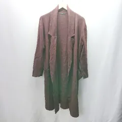 ◇ EMODA エモダ ロング丈 ポケットあり 厚みあり 長袖 カーディガン ガウン サイズF ブラウン レディース E  【1404020005950】