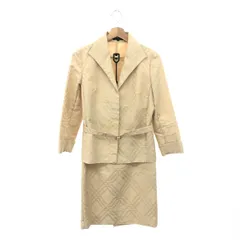 良好 BURBERRY LONDON バーバリーロンドン ジャケット&スカート セットアップ サイズ:38  ベージュ  レディース チェック柄　240001131226