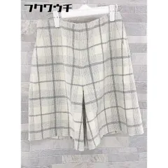 ◇ NATURAL BEAUTY BASIC チェック サイドジップ ショート パンツ サイズM アイボリー系 グレー レディース 【中古】 【1104150011264】
