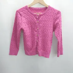 ◇ ⊂ MISCH MASCH ミッシュマッシュ ケーブル編みデザイン 長袖 カーディガン サイズフリー ピンク レディース E  【1502060041409】