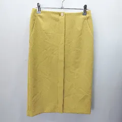 ◇ UNITED ARROWS green label relaxing ひざ丈 タイト スカート サイズ36 マスタード レディース E  【1406180074258】