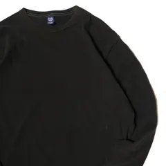 00's ギャップ GAP ロングスリーブ コットン Tシャツ (L) 黒 ブラック 無地 ロンT クルーネック 00年代 旧タグ オールド 2002年製 アメリカ古着 USED ビンテージ ヴィンテージ