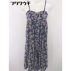 ◇ w closet ダブルクローゼット 花柄 サロペット サイズF ブルー系 レディース  【中古】 【1109010000983】のサムネイル