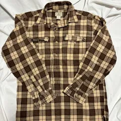 L.L.Bean コットン フランネルチェックシャツ L US古着