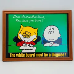 ビンテージ　カレンダー　BOOK ポスター　ピーナッツ『 チャーリーとサリー 』 1990's　額付　※当時物　オリジナル アメリカ 輸入雑貨　ヴィンテージ　雑誌　アドバタイジング 　アートフレーム　レトロ　 　( AZ2025 )