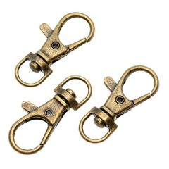 【特価商品】業務用 レバーナスカン 内径 ナスカン 10mm LIFE] 50個 [CRAFT (アンティークゴールド)