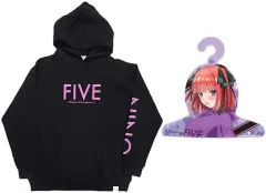【中古】衣類 中野二乃 FIVEパーカー(キャラハンガー付き) ブラック Lサイズ 「五等分の花嫁∬」