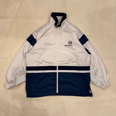 90s 00s　sergiotacchini　トラック　ナイロン　ジャケット　短丈　テック　刺繡　【J-52】