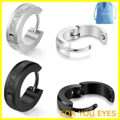 【人気商品】Umiwe フープピアス メンズ レディース 4個セット サージカルステンレス アレルギーフリー 両耳用 人気 かっこいい シンプル リングピアス アクセサリー 誕生日 記念日 プレゼント男女兼用 幅4mm