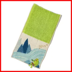 【人気商品】楠橋紋織 【moritaMiW】 ポーチハンカチ 河辺の岩のカッパ ライトグリーン 【A-68239-90-LG】