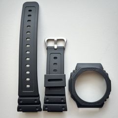 G-SHOCK Gショック CASIO GA2100 オールブラック 黒×黒文字 純正パーツ ベルト ベゼル セット 交換 新品 未使用