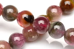 【１点物】AA☆透過性あり ウォーターメロントルマリン 6.5mm ブレスレット パワーストーン 天然石 _U3777