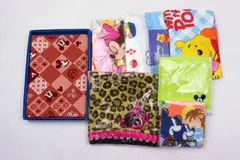 ディズニー ハンドタオル/風呂敷等 7点セット 未使用有 ミッキー プーさん他 まとめて まとめ売り 大量 レディース Disney 【中古】