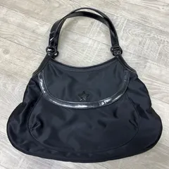 agnes b. アニエスベー ナイロン ブラック ハンドバッグ 肩掛けバッグ 【771f5316】