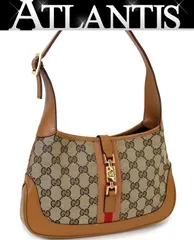 グッチ GUCCI ジャッキー ハンドバッグ スモール GG柄 ワンショルダーバッグ キャンバス×レザー ベージュ×イエロー 【70804】