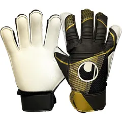 uhlsport (ウールシュポルト) 練習用 サッカー GK キーパーグローブ パワーライン エリート スターターソフト 1011312 02 3 ブラックｘゴールドｘホワイト
