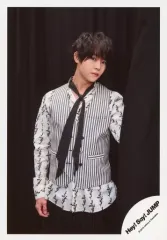 【中古】生写真(ジャニーズ) Hey! Say! JUMP/有岡大貴/膝上・衣装白・黒・顔右向き・口閉じ・背景黒/「Hey! Say! JUMP LIVE TOUR 2019-2020 PARADE」グッズオフショット/公式生写真