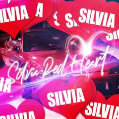 SILVIA HEART RED - シルビア ハート レッド ステッカー