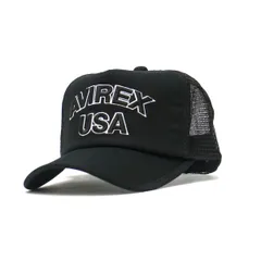アヴィレックス キャップ AVIREX HEAD WEAR KING SIZE MESH CAP USA 帽子 ワークキャップ メンズ レディース アビレックス 14308600 ブラック(80)