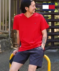 新品 未使用 並行輸入 トミー ヒルフィガー Tシャツ TOMMY HILFIGER Core Flag Core Plus 半袖 09t0021 Vマホガニー【メール便】