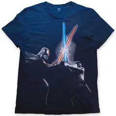 【M-L相当】STAR WARS スターウォーズ ダースベイダー vs ルーク Tシャツ【古着】25079