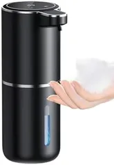 ソープディスペンサー ハンドソープ 自動 泡と液体タイプ 吐出量4段階調整 壁掛け センサー 充電式 防水 食器洗剤 泡 400ml ブラック