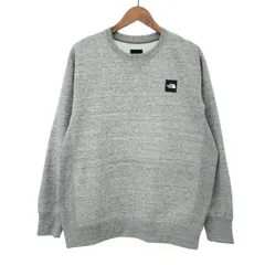 良好 THE NORTH FACE ザノースフェイス スクエアロゴ スウェット サイズ:L NT62041 グレー  メンズ 　240001135509